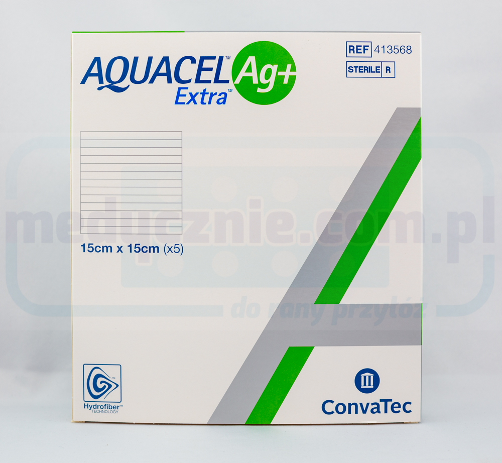 Aquacel Ag Plus Extra 15*15cm Verband mit Silber 1Stk